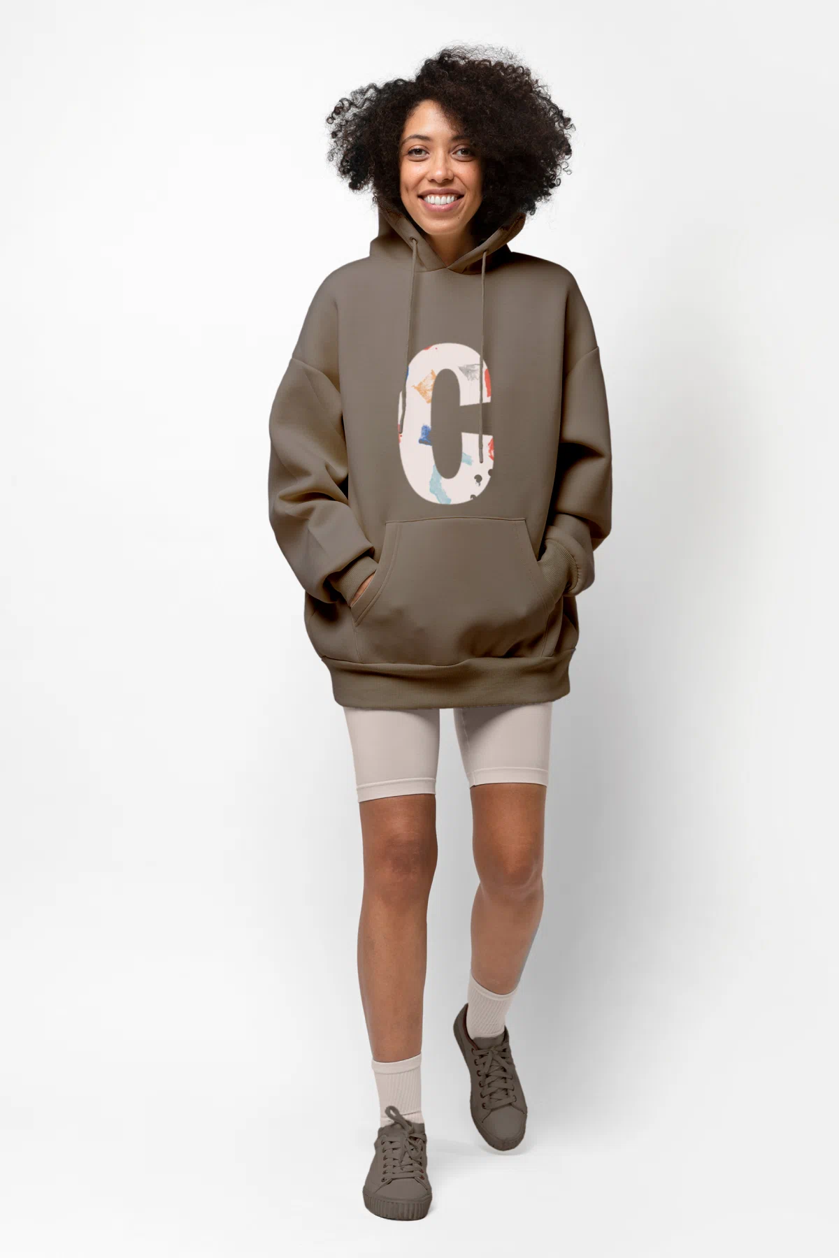 Grey blouse with C sign